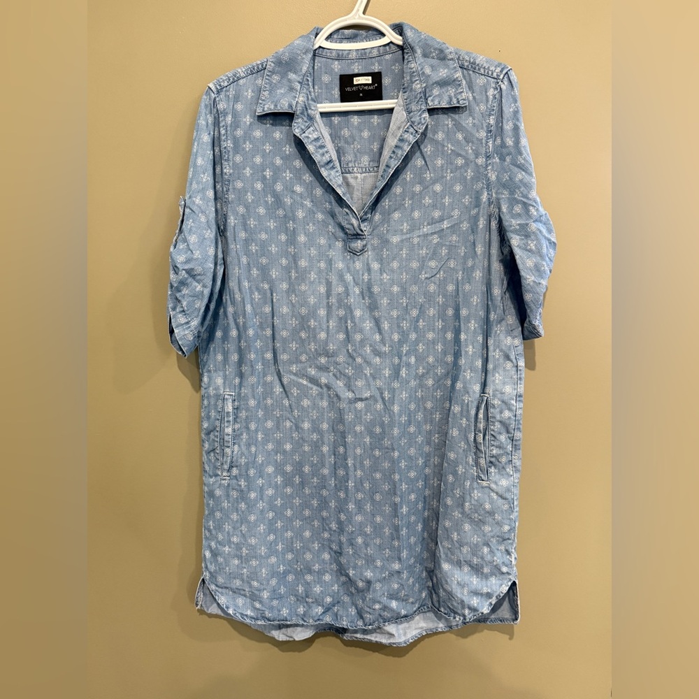Velvet Heart Blue Patterned Dress